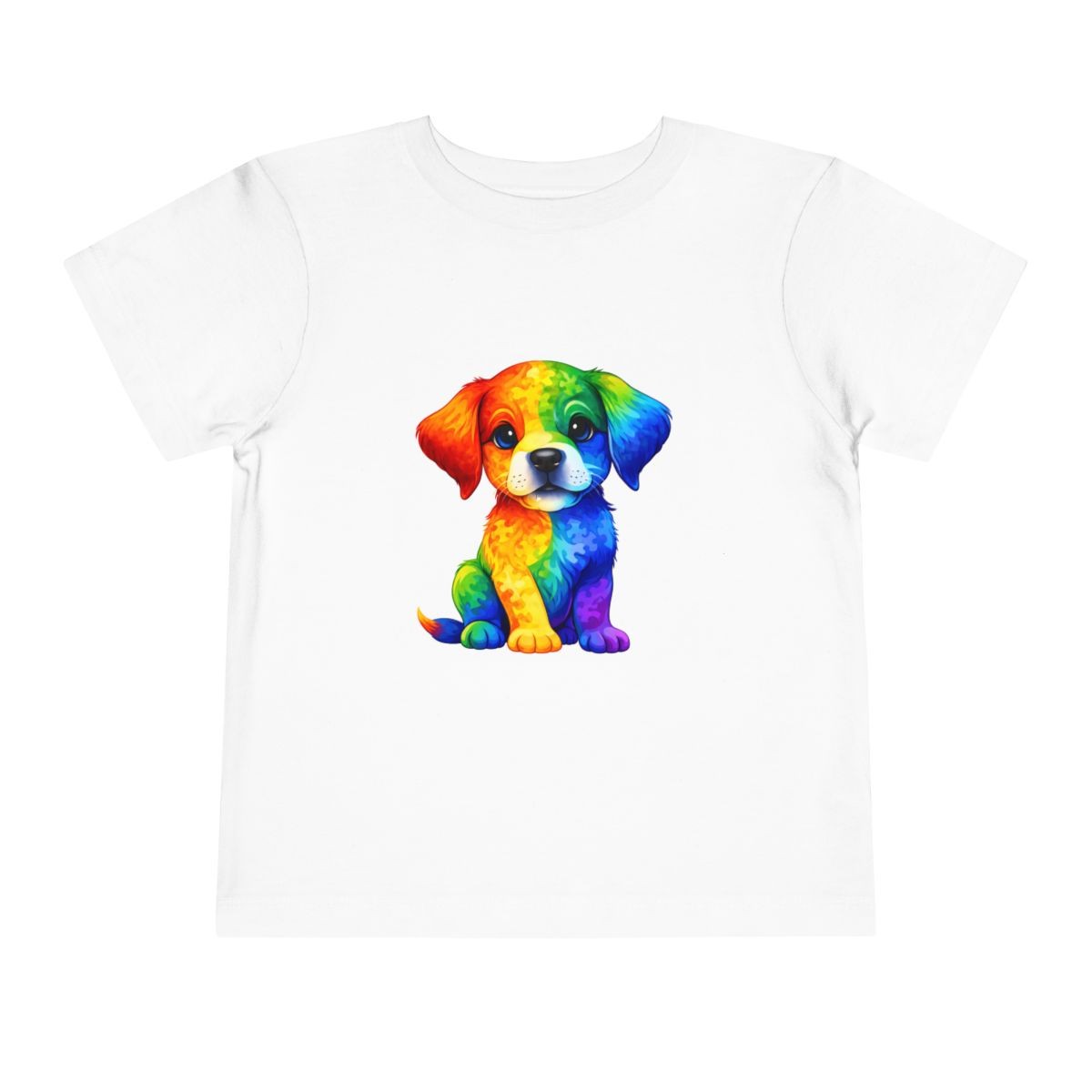 Rainbow Puppy Toddler Tee | Colorful Cute Dog Shirt