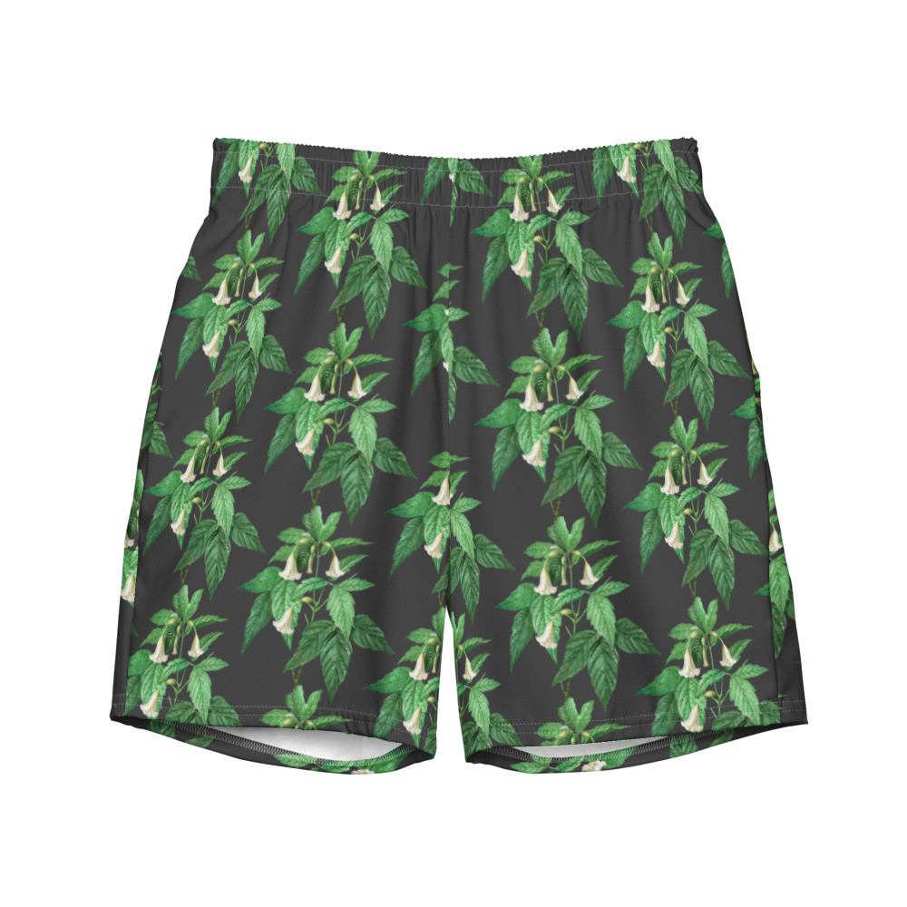Short de bain Feuille bleu