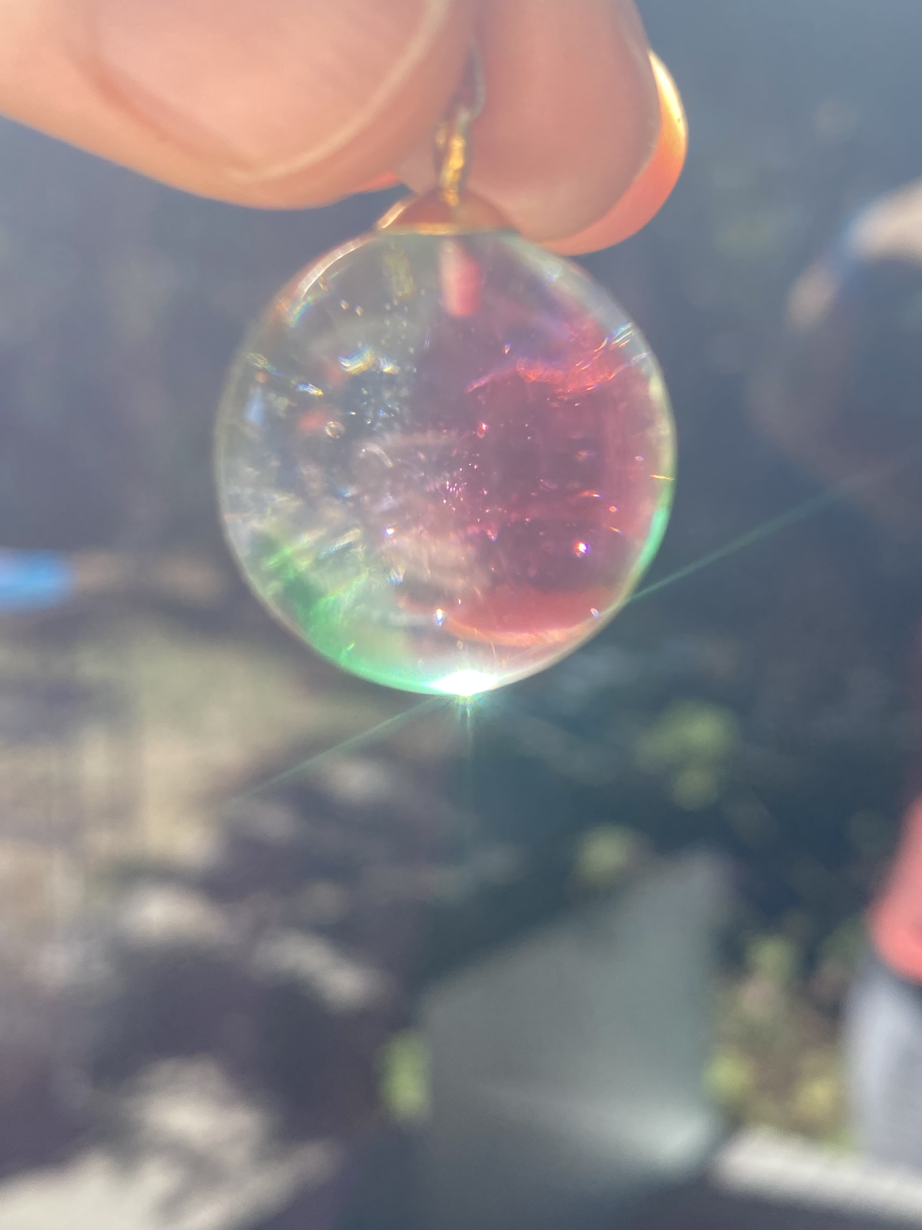 Rainbow Light Body Abundance Andara Ball Pendant