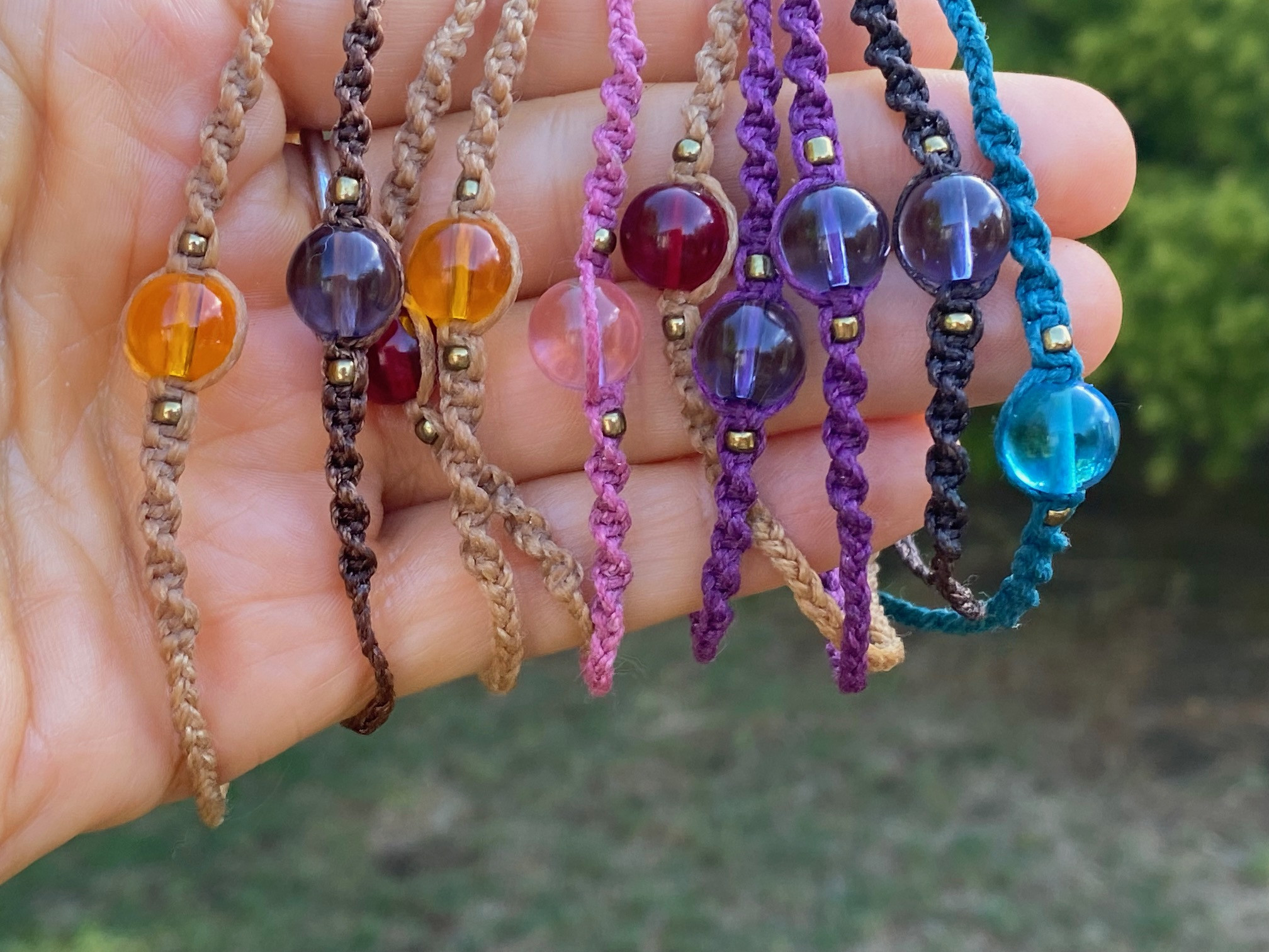 Andara Bead Macrame Bracelet