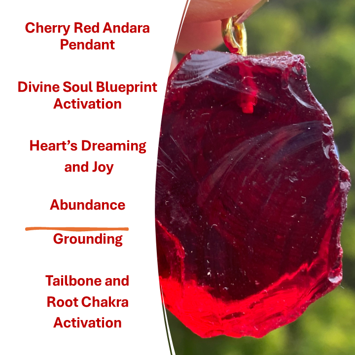 Beautiful Cherry Red Andara Pendant