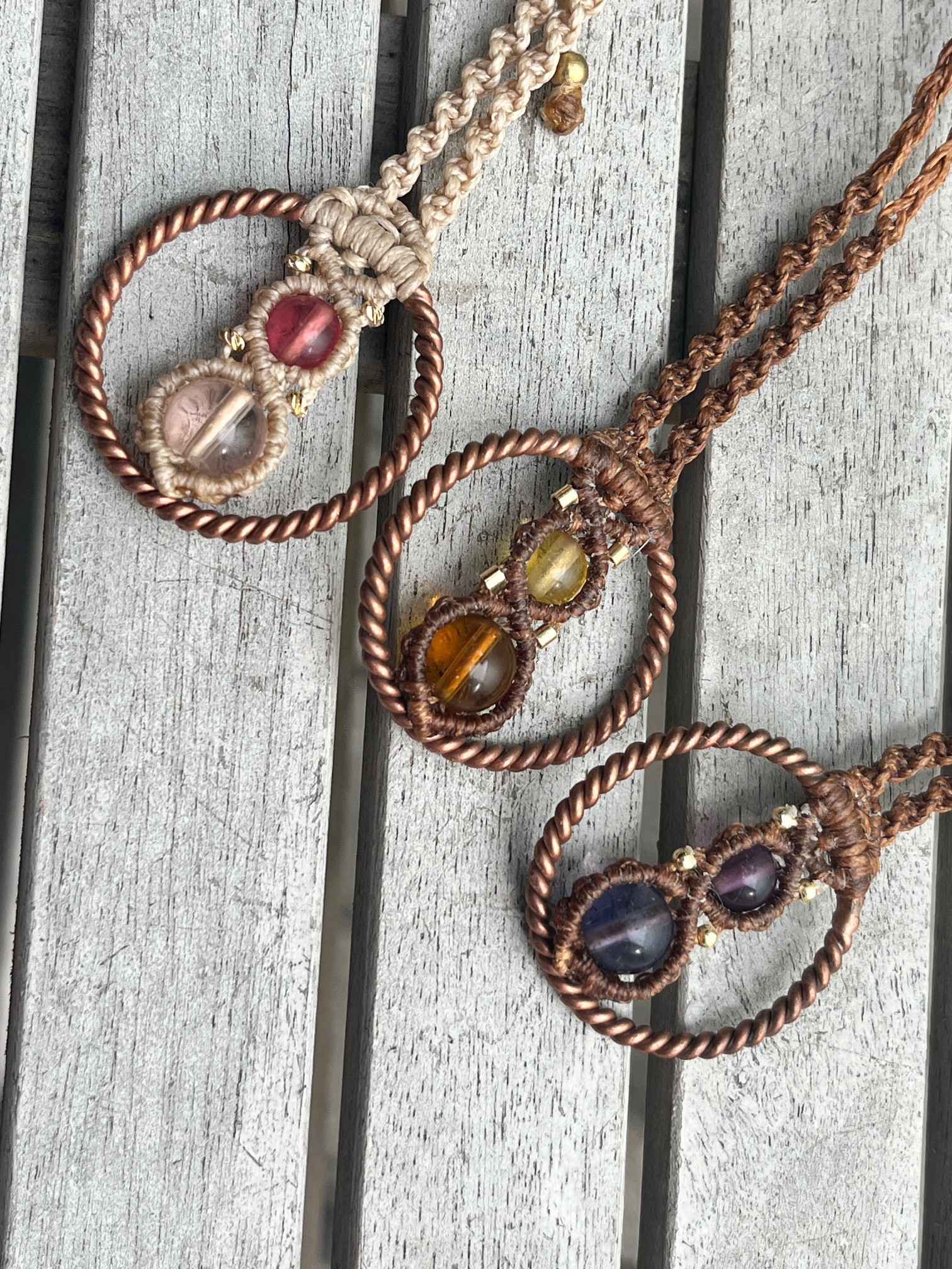 Andara Infinity Abundance Macrame Pendant