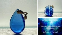 Pleiadian Blue Diamond White Photonic Light Andara Pendant