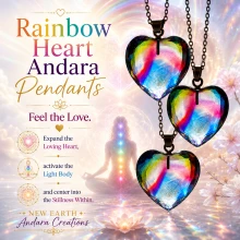 Rainbow Heart Andara Pendants