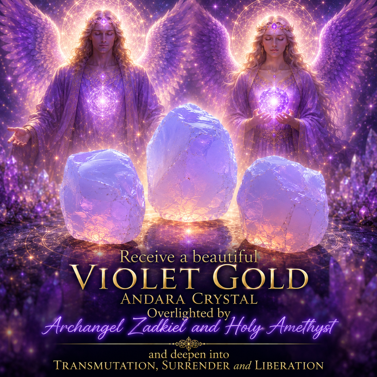VIOLET GOLD ANDARA CRYSTAL