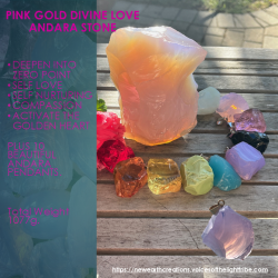 A Large Pink Gold Divine Love Andara Stone