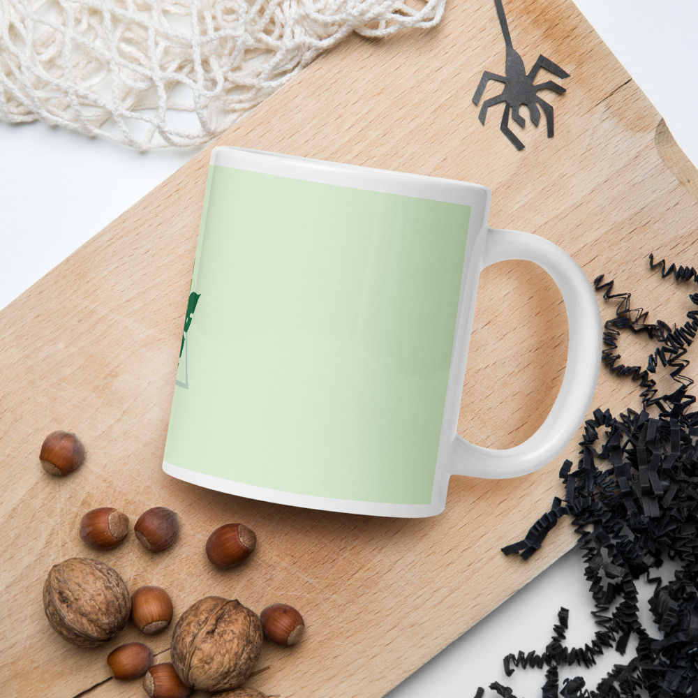White glossy mug