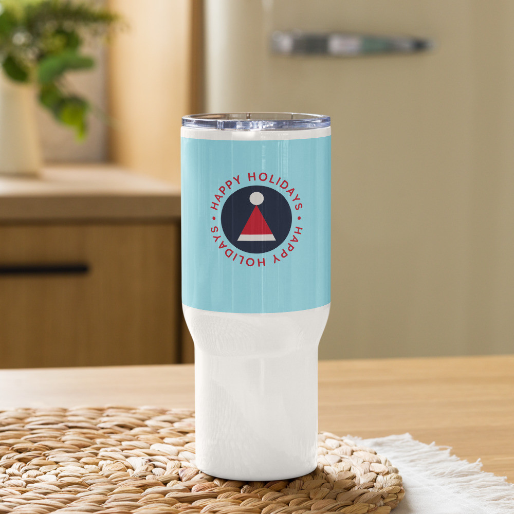 Travel mug with a handle