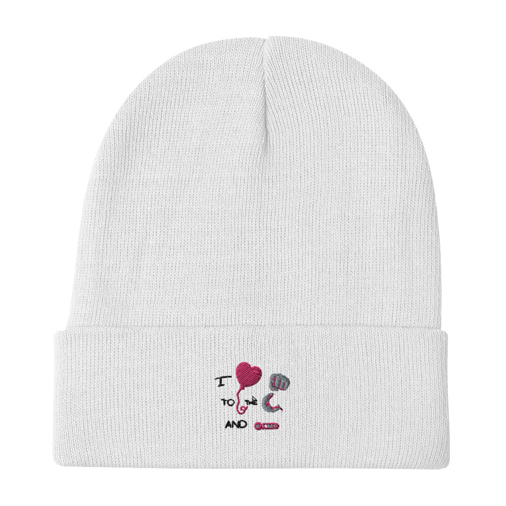 Embroidered Beanie "I love you to the moon and back"