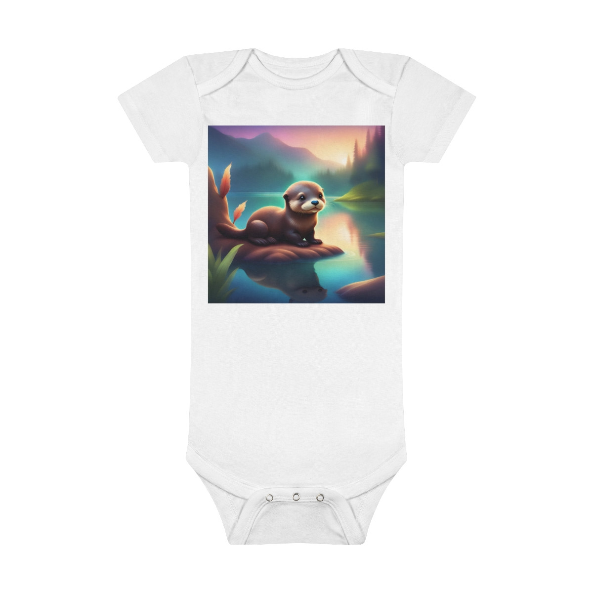 Little otter Onesie® Organic Baby Bodysuit