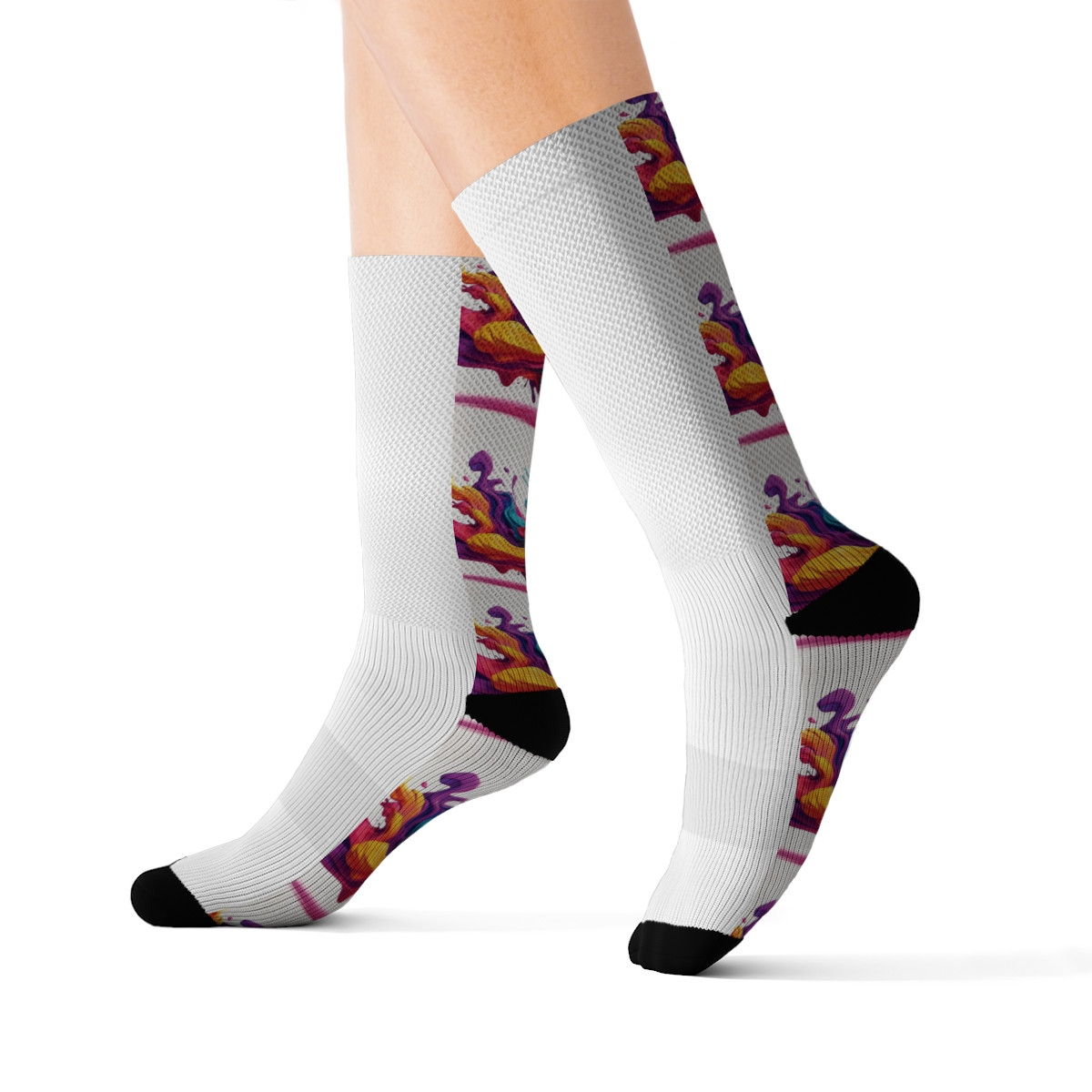 Colourful splash Sublimation Socks