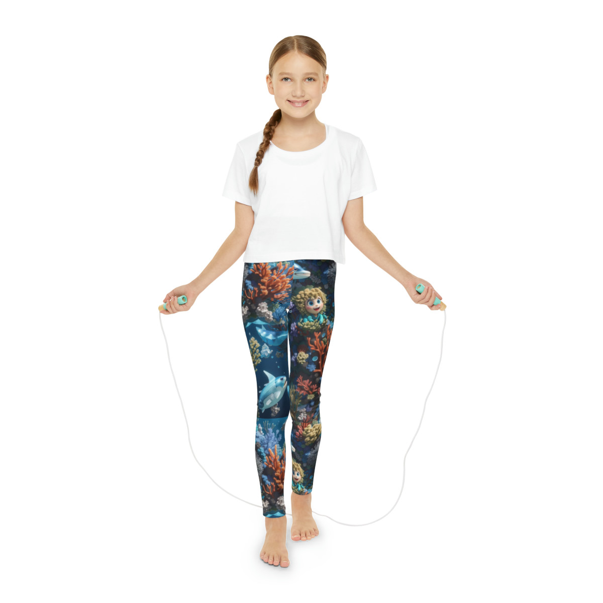 ocean - underwater Youth Full-Length Leggings (AOP)