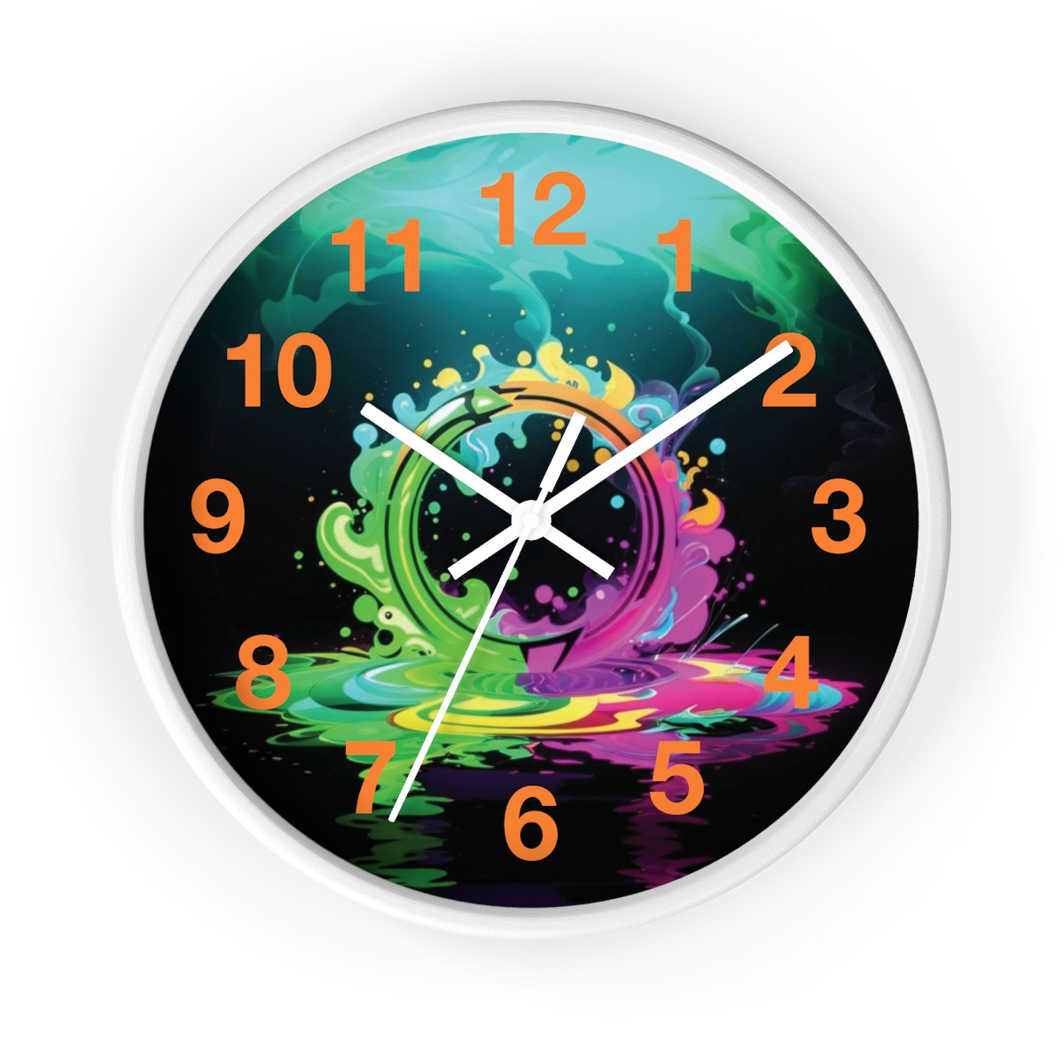 Neon colouful Wall Clock