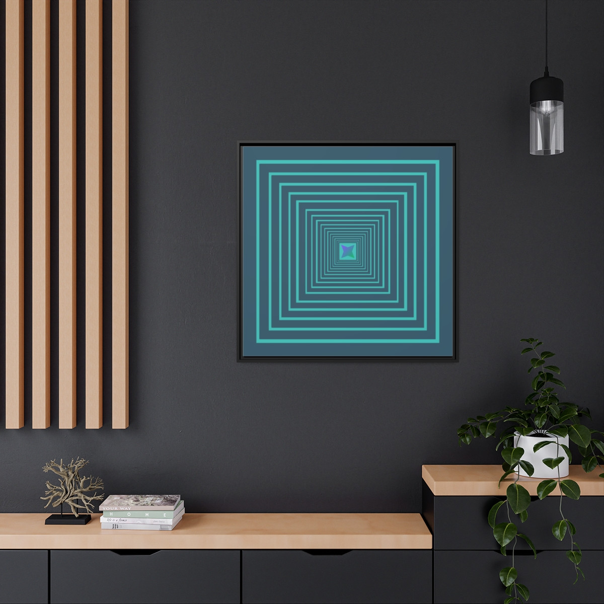 Matte Canvas, Black Frame