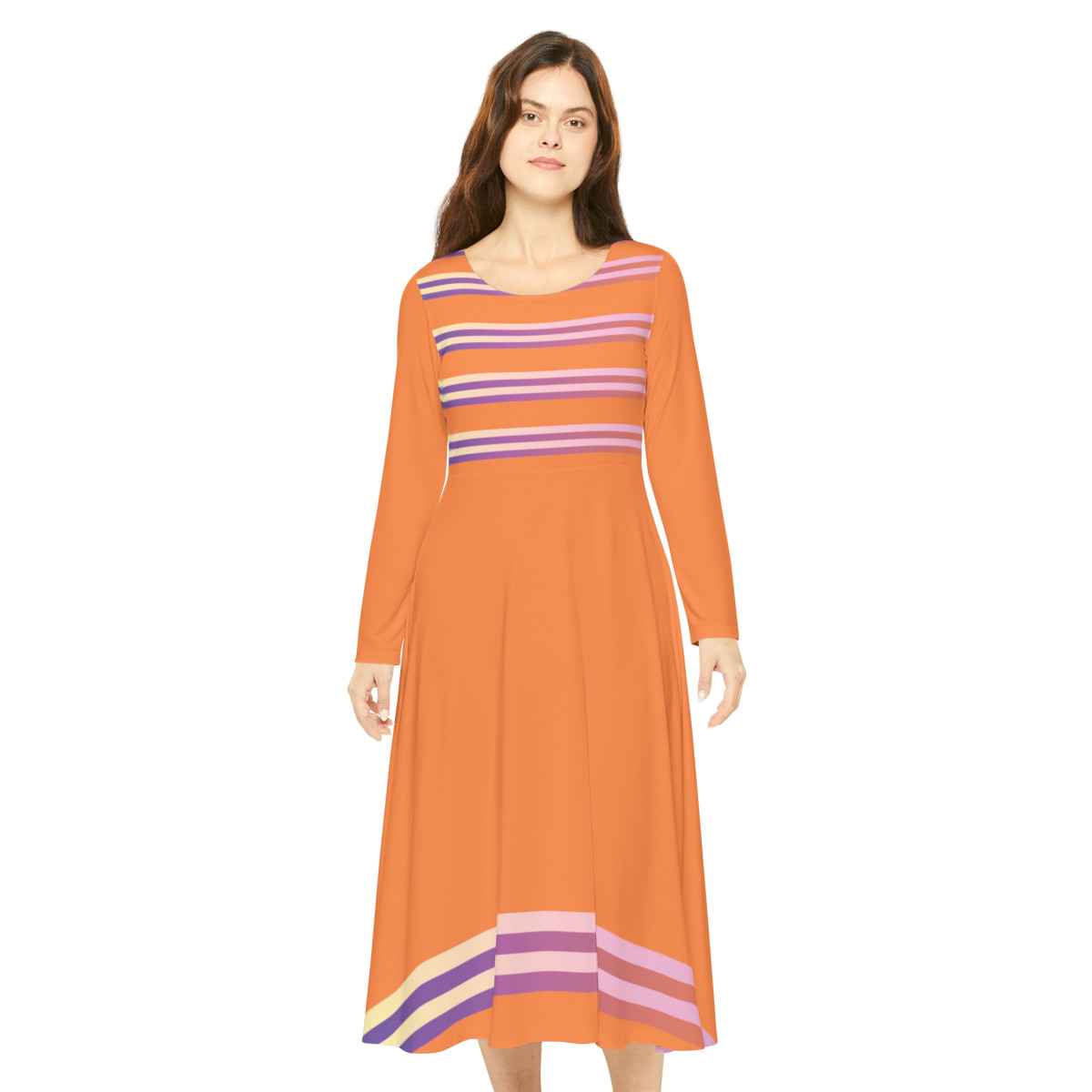 Women's Long Sleeve Dance Dress (AOP)