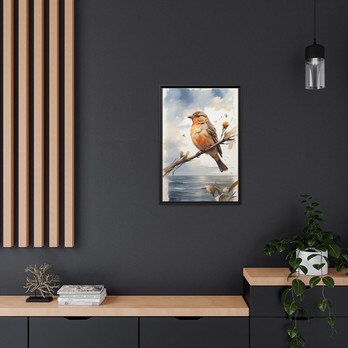 Matte Canvas, Black Frame