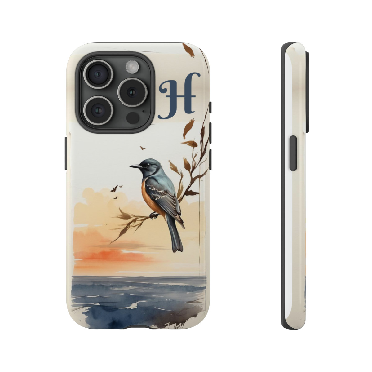 Bird over the sea Tough Cases letter "H"