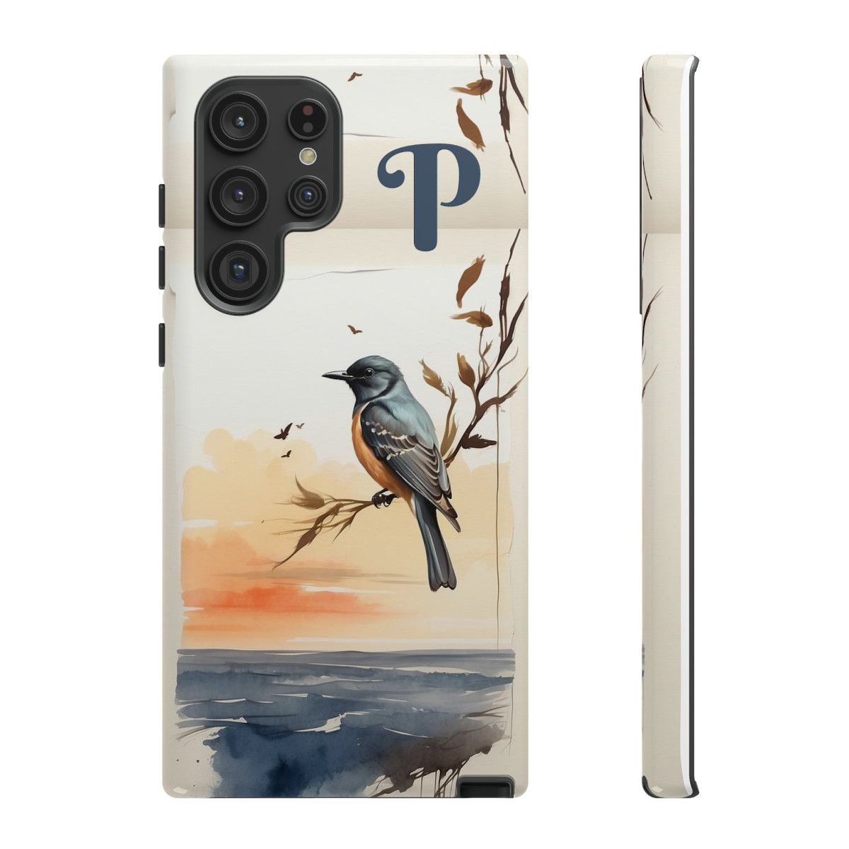 Bird over the sea Tough Cases letter "P"