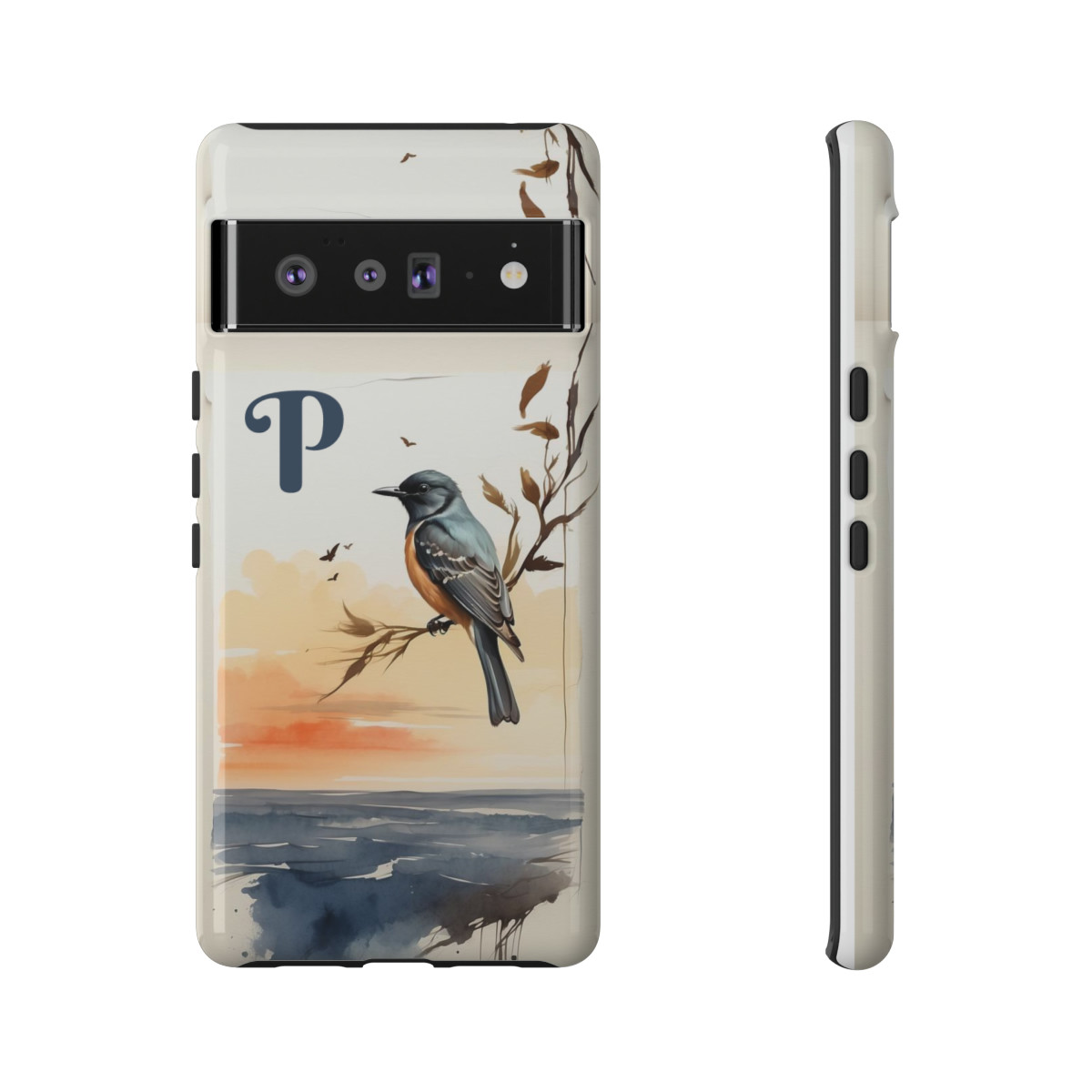 Bird over the sea Tough Cases letter "P"