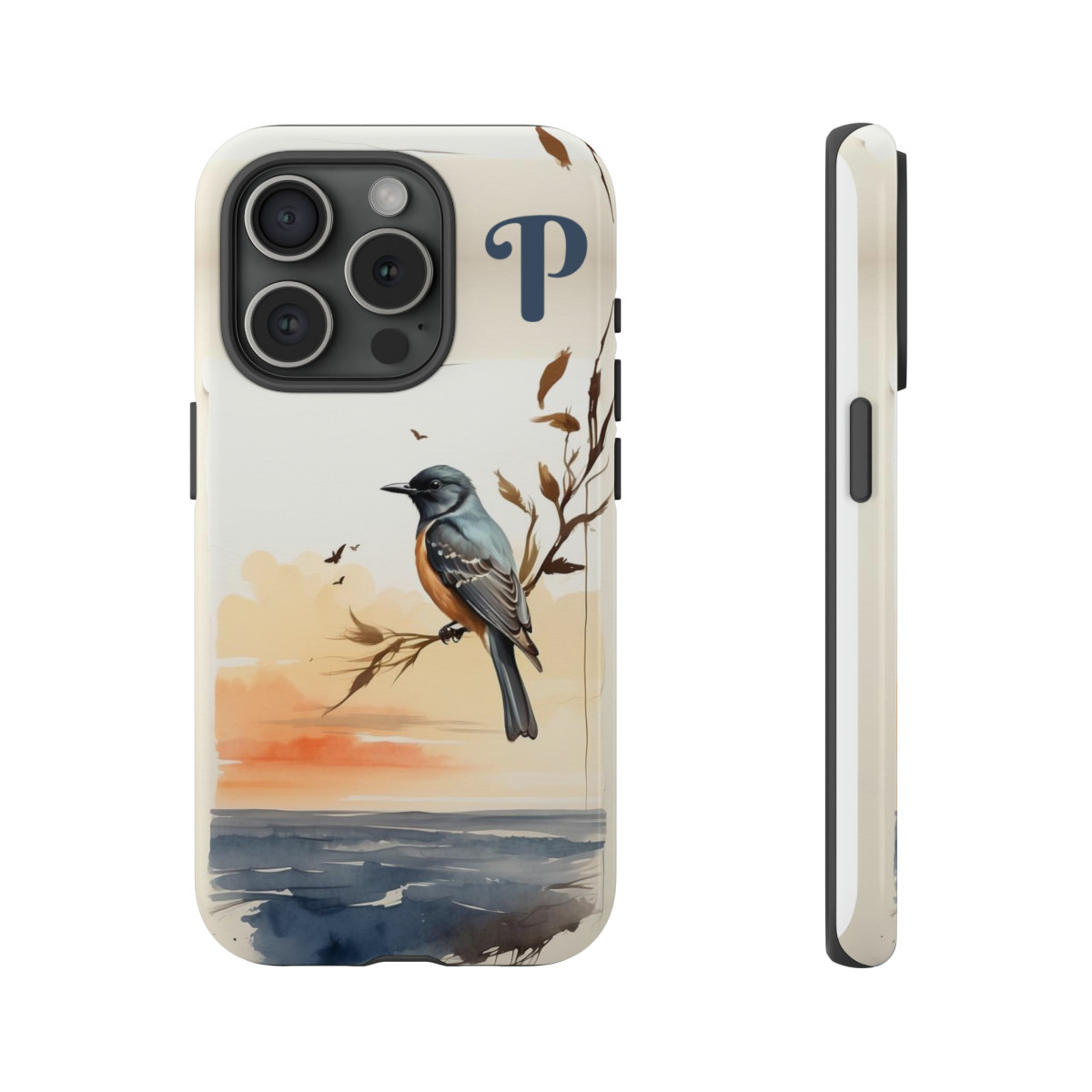 Bird over the sea Tough Cases letter "P"