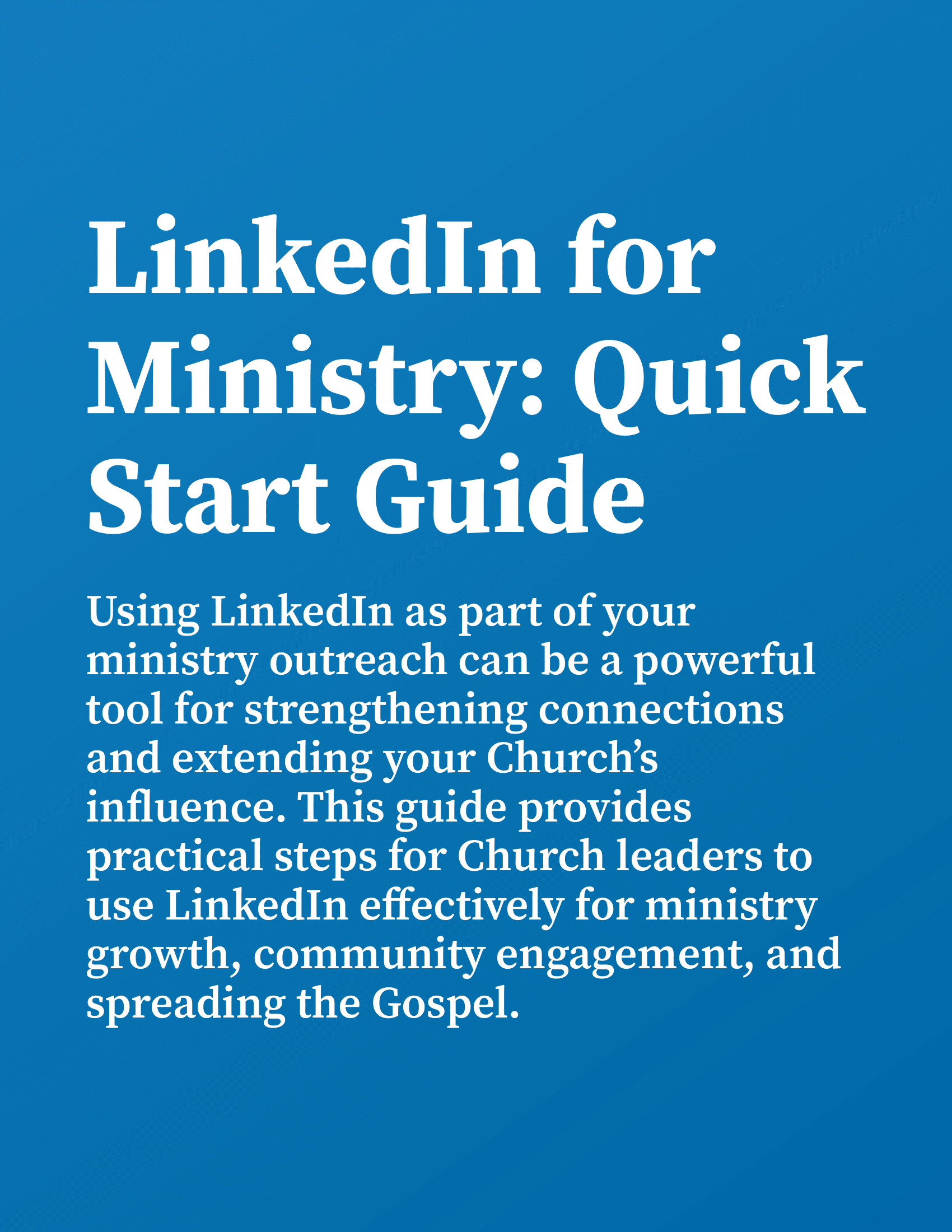 LinkedIn for Ministry: Quick Start Guide