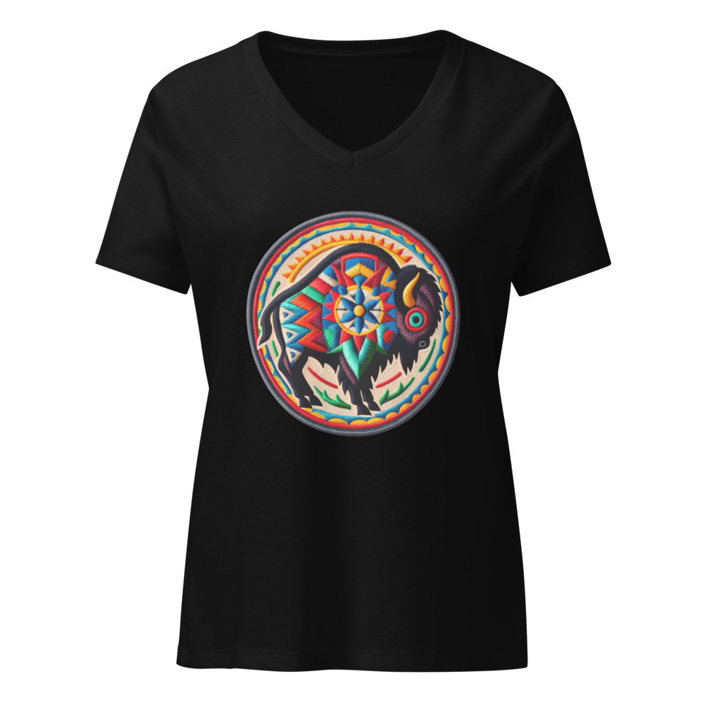 Spirit Bison Women’s Relaxed V-neck