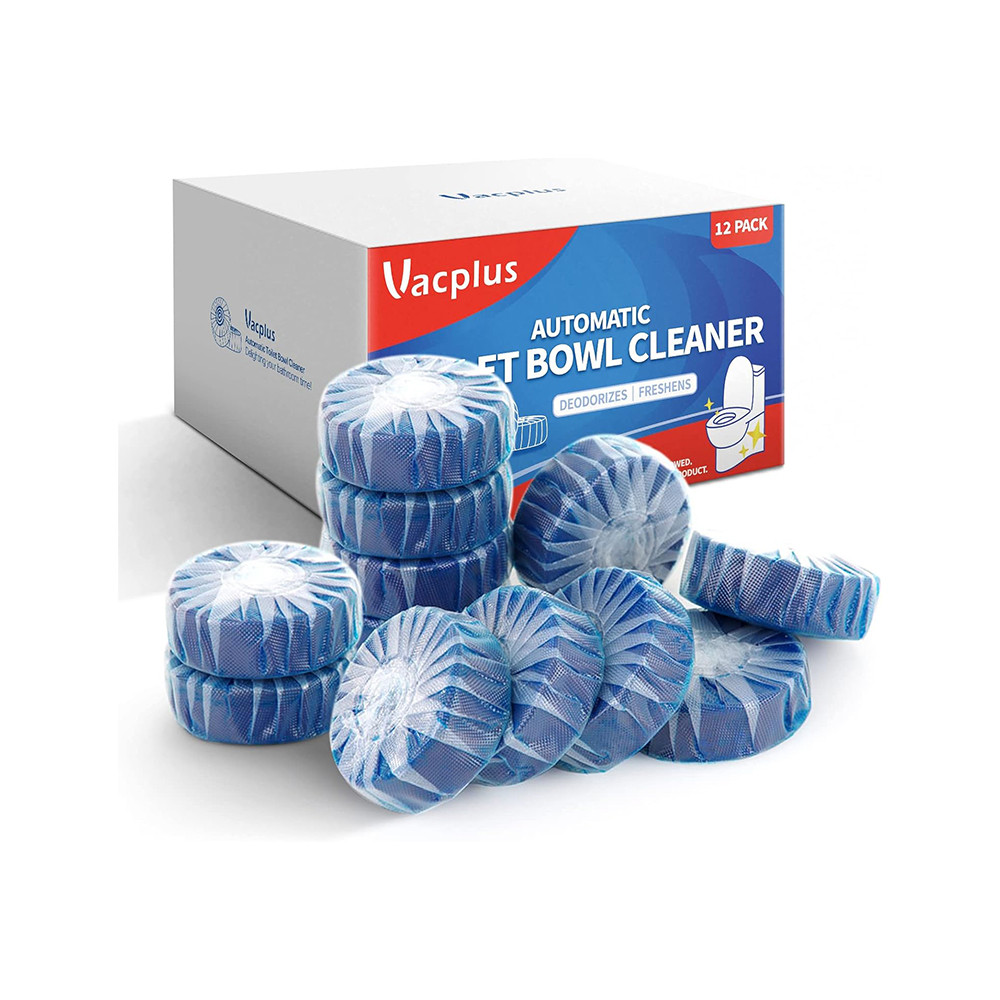 Vacplus Automatic Toilet Bowl Cleaner Tablets, Bathroom Toilet Tank Cleaner (12 PACK), VA-T165