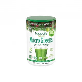 MacroLife Naturals Macro Greens Powder 38 Superfood Probiotic Antioxidant Enzyme