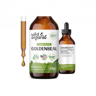 Goldenseal Tincture - Organic Goldenseal Root Liquid Extract - Vegan, Alcohol Free Goldenseal Drops - 4 fl oz
