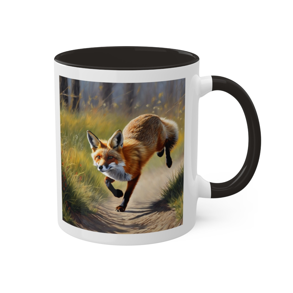 RED FOX ON THE RUN MUG, 11oz