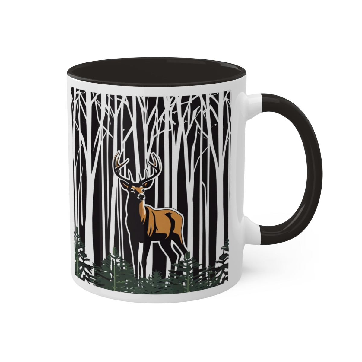 WHITETAIL BUCK IN THE WOODS MUG, 11oz