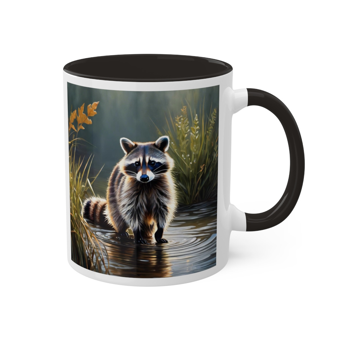 RACCOON IN THE CREEK MUG, 11oz