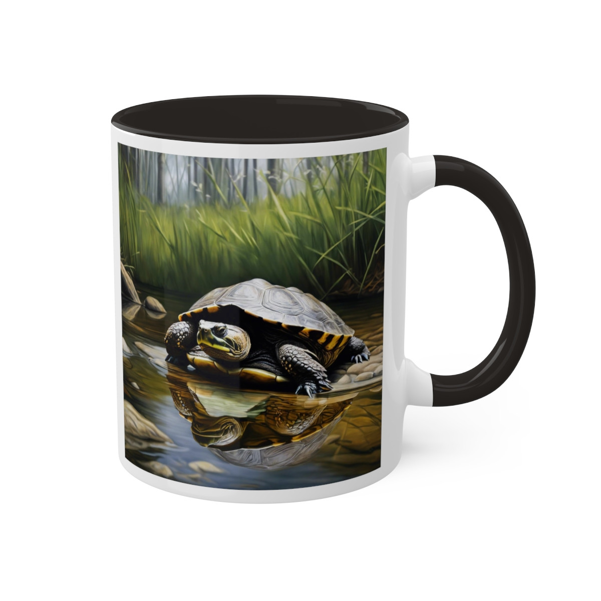 SNAPPING TURTLE IN THE CREEK MUG, 11oz
