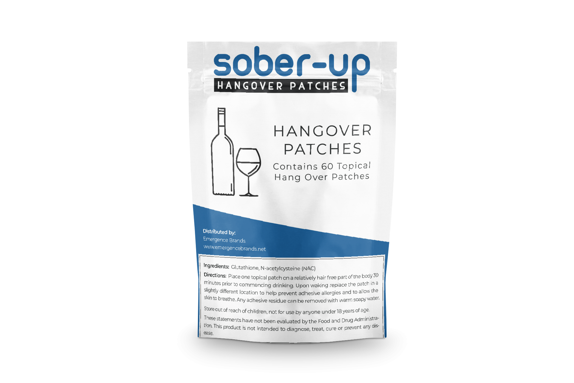 Sober Up Hangover Patches Party Pack of 60