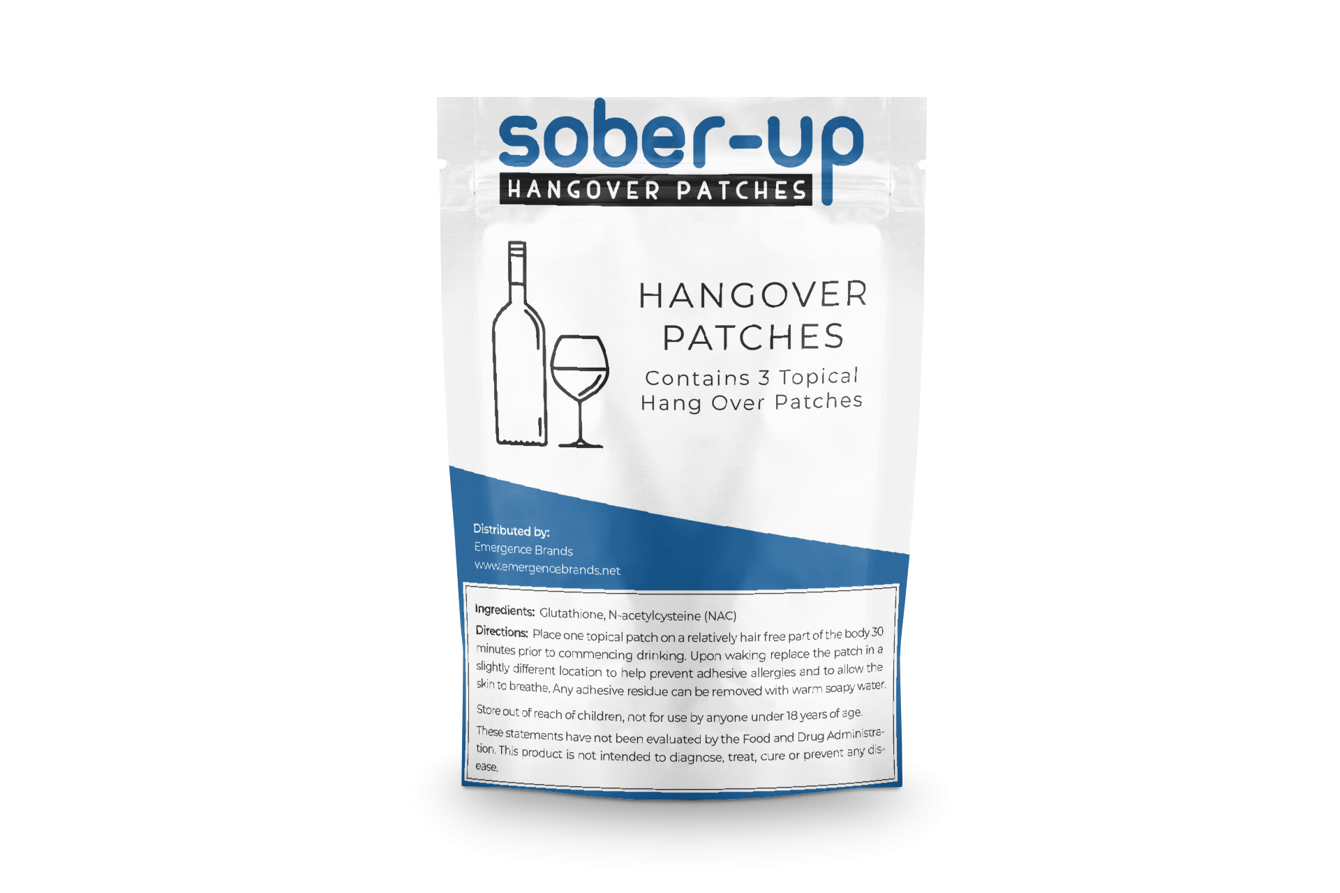 Sober Up Hangover Patches 3 Pack