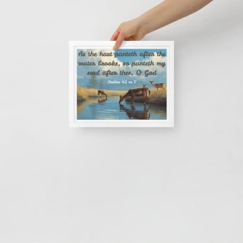 Framed canvas: As the deer