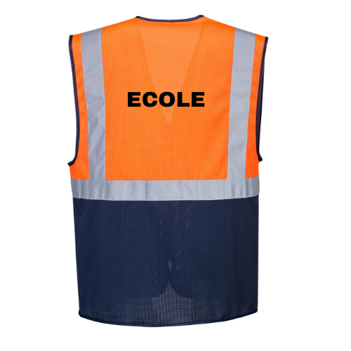 Gilet fluo HV respirant "ECOLE"