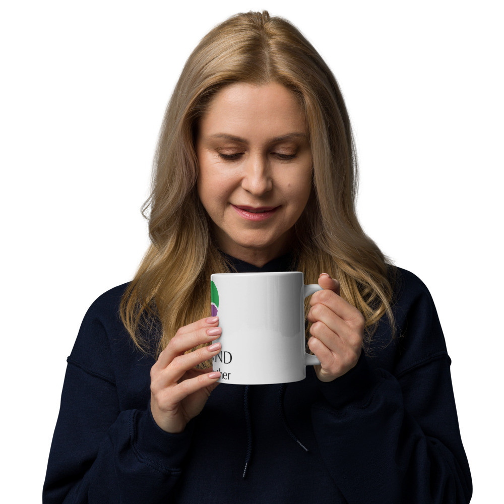 White glossy Project Kind mug