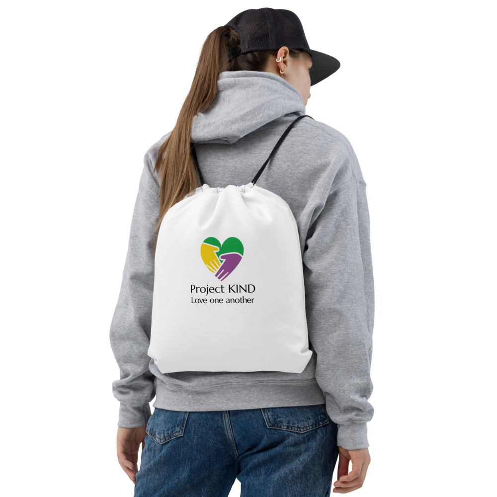 Project Kind Drawstring bag