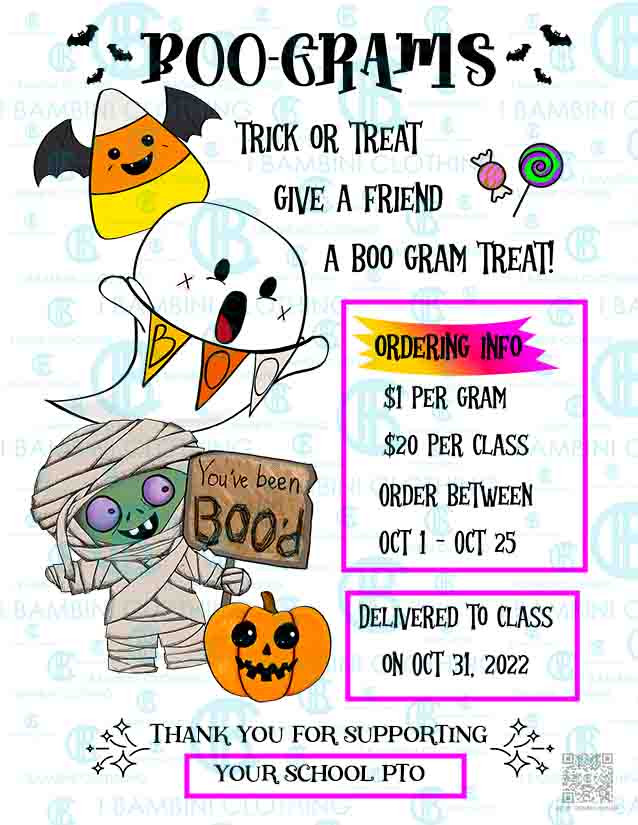 DIGITAL PRODUCT - Halloween Boo-Grams + Flyer, Ready to Print