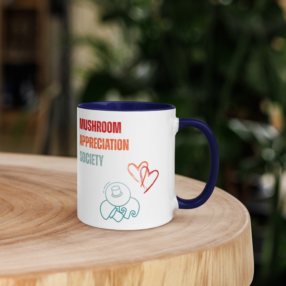 Mushroom Appreciation Society Mug with Color Inside
