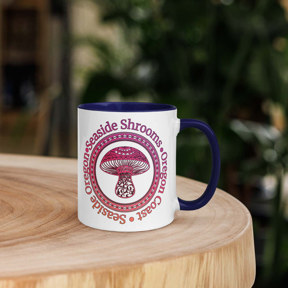 Tribal Seaside Shroom Mug with Color Inside