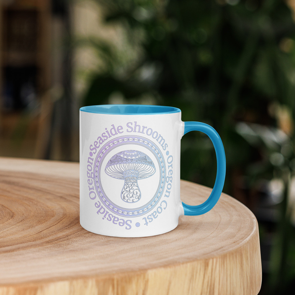 Tribal Seaside Shroom Pastel Mug with Color Inside