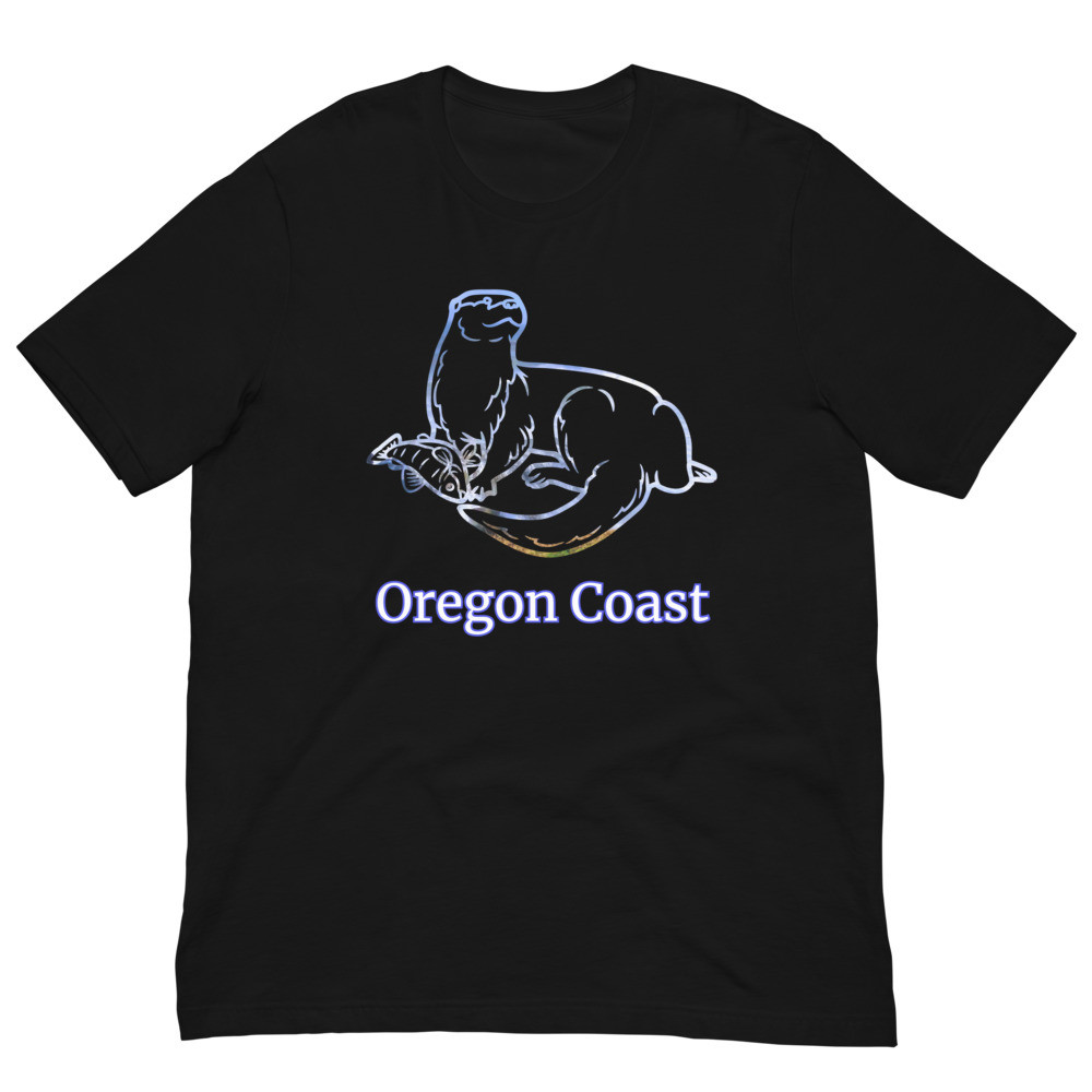 Oregon Coast Sea Otter With Fish Unisex t-shirt