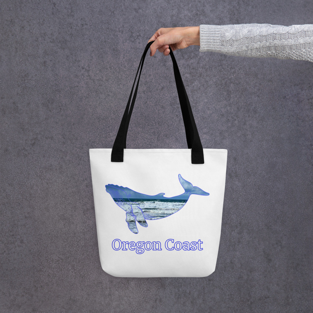 Oregon Coast Whale Tote bag