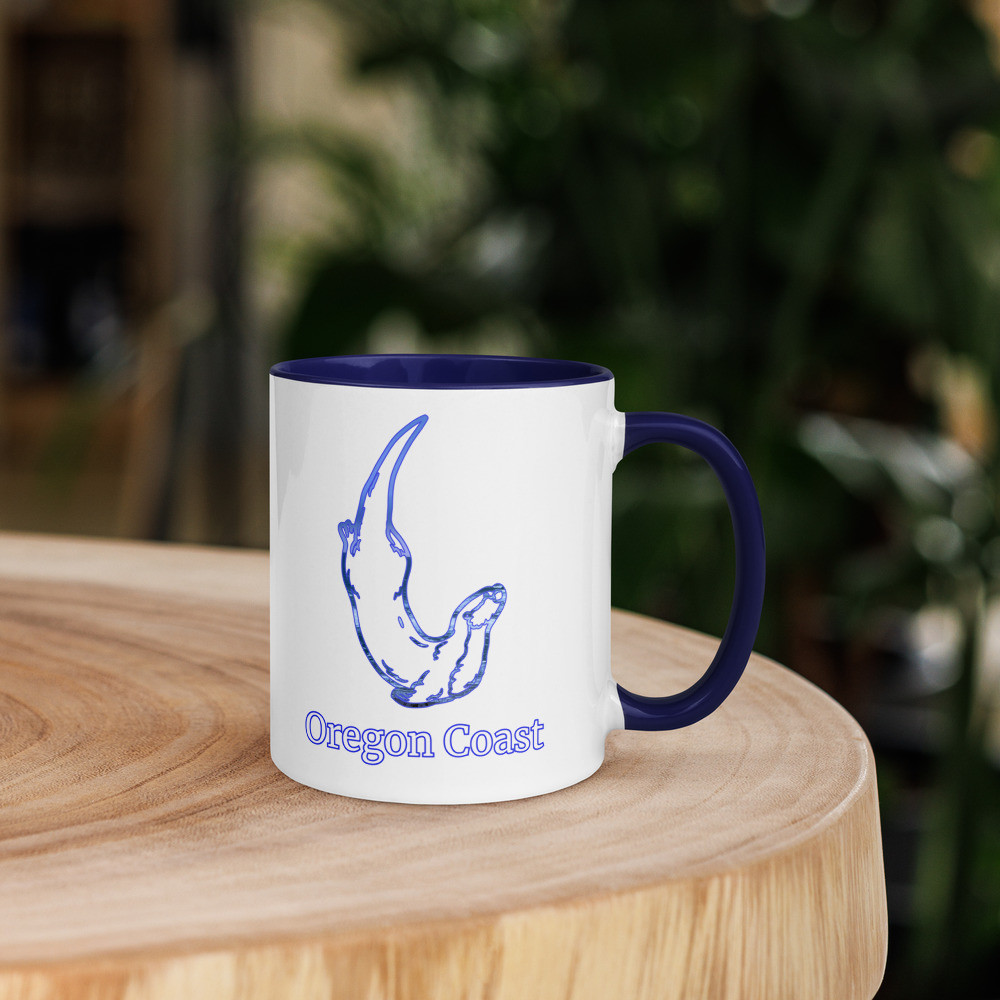 Oregon Coast Sea Otter Mug with Color Inside