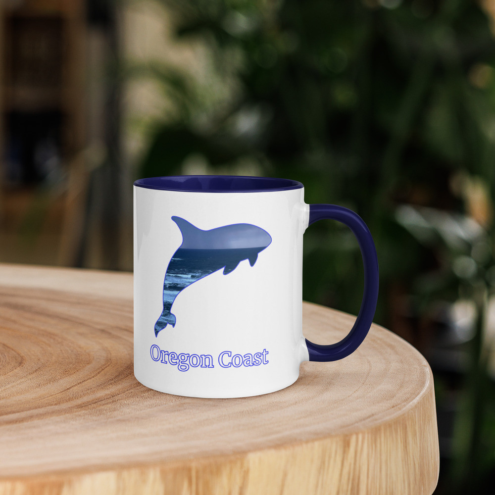 Oregon Coast Orca 2 Mug with Color Inside