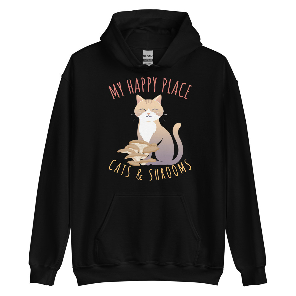 My Happy Place Cats & Shrooms Unisex Hoodie