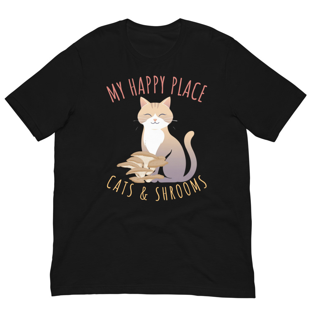 My Happy Place Cats & Shrooms Unisex t-shirt