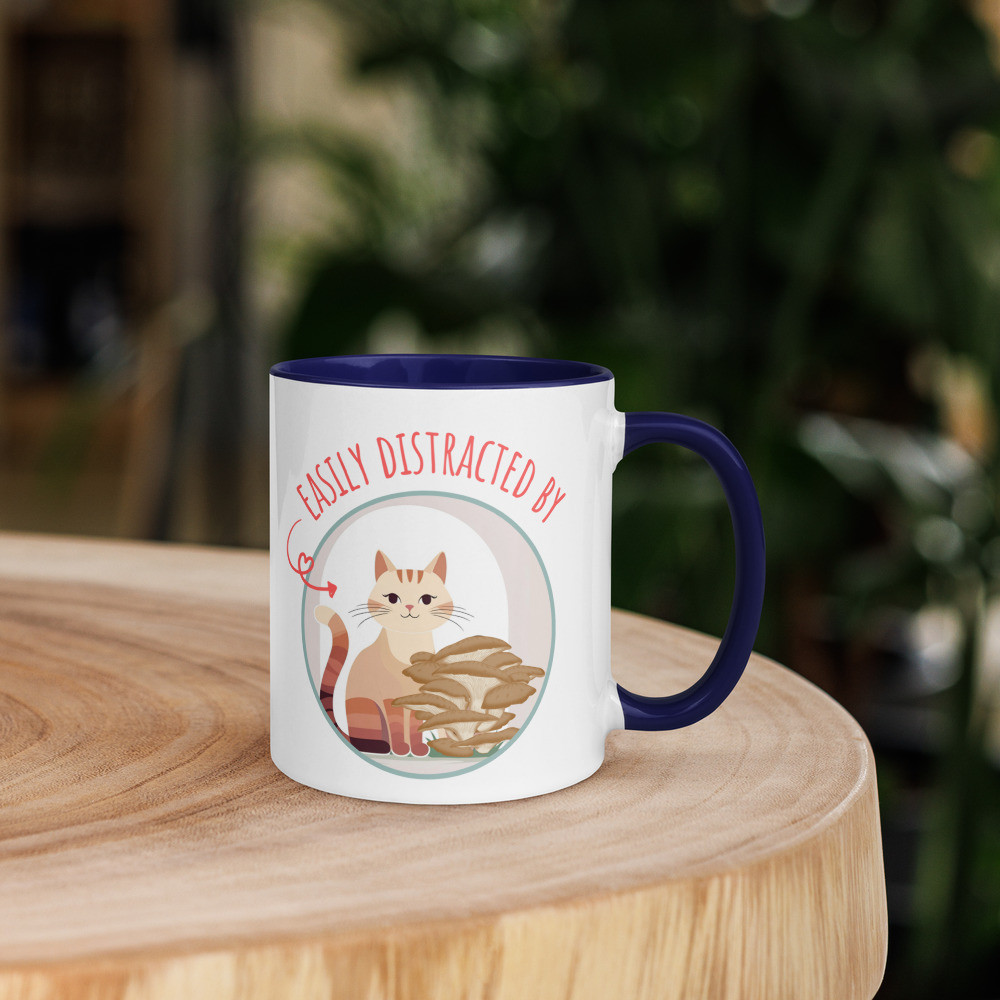 Easily Distracted By Sage  Mug With Color Inside